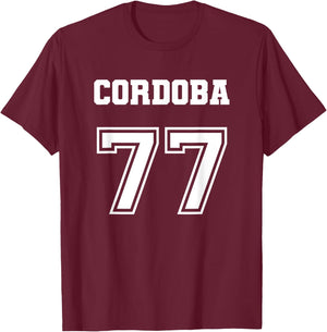 Jersey Style 1977 77 Cordoba Classic Muscle Car Lowrider T-Shirt - T-Shirt | Maroon