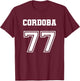 Jersey Style 1977 77 Cordoba Classic Muscle Car Lowrider T-Shirt - T-Shirt | Maroon
