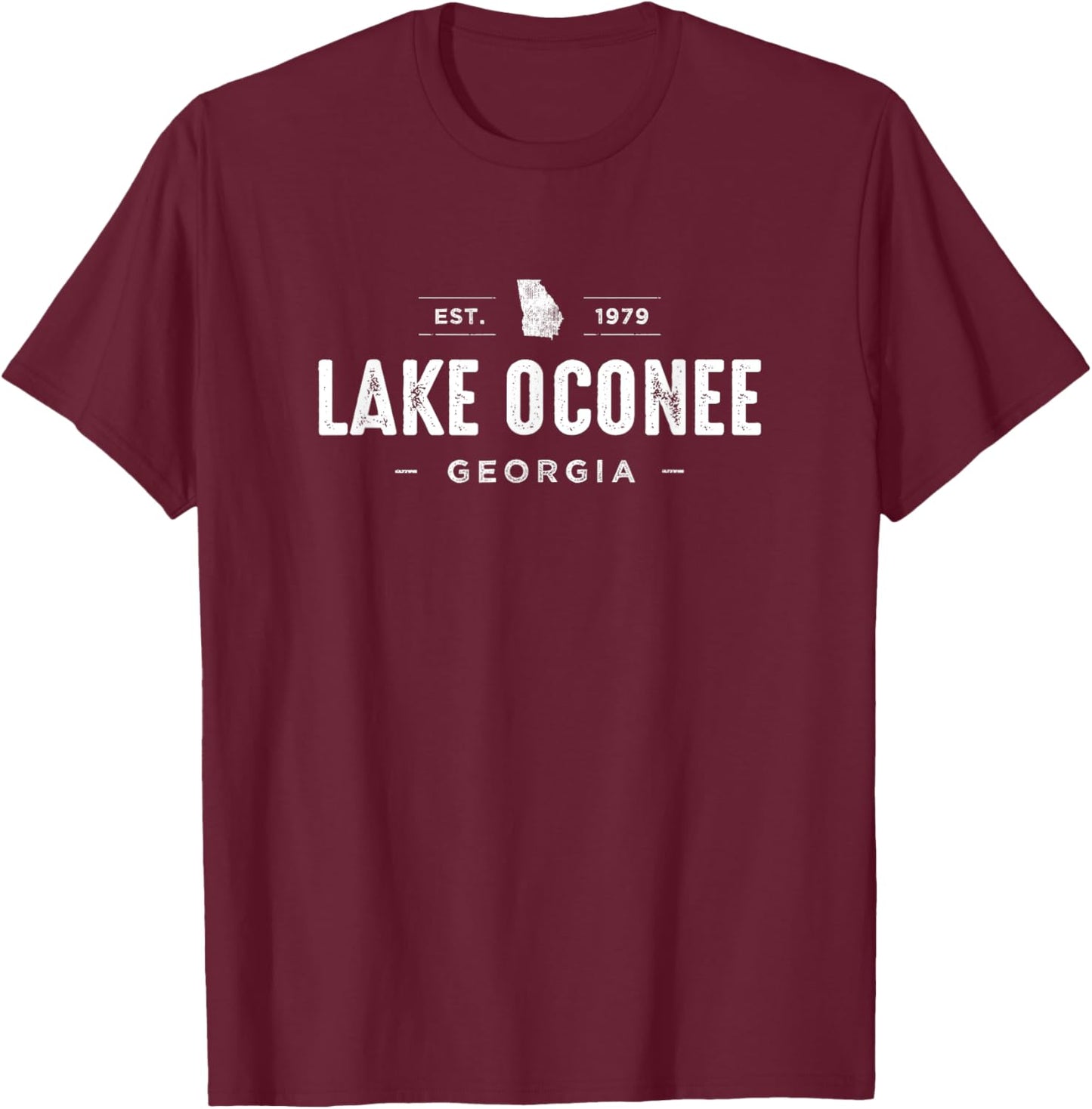 Lake Oconee Georgia T-Shirt - T-Shirt | Maroon