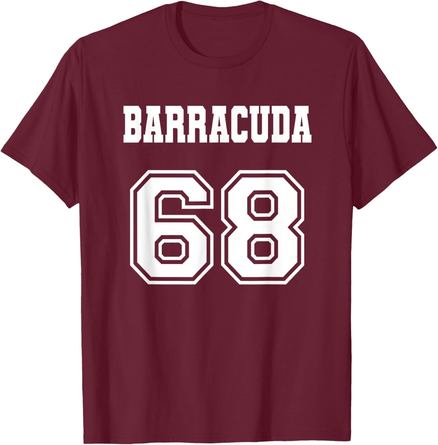 Jersey Style Barracuda 68 1968 Old School Muscle Car Fishing T-Shirt - T-Shirt | Maroon