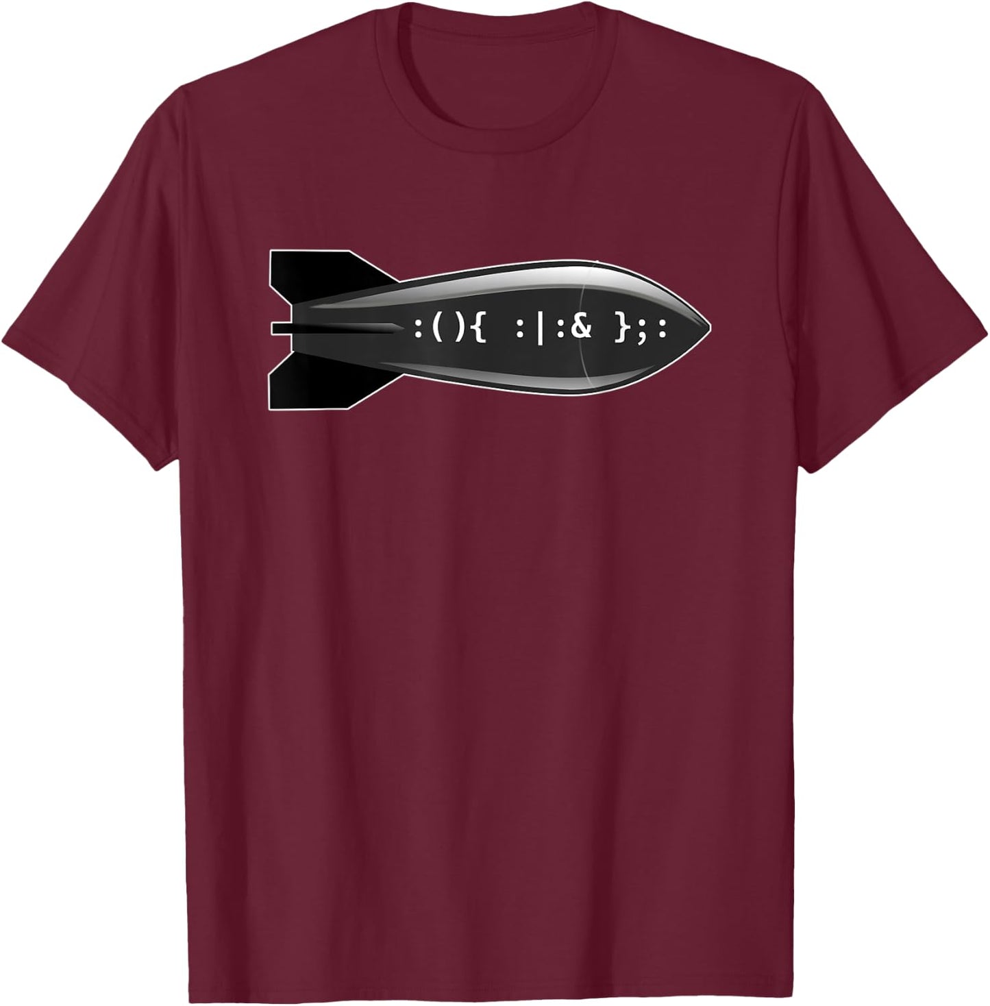 Bash Fork Bomb for Linux Geeks T-Shirt - T-Shirt | Maroon