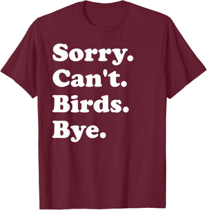 Funny Birds Design Women Boys or Girls T-Shirt - T-Shirt | Maroon