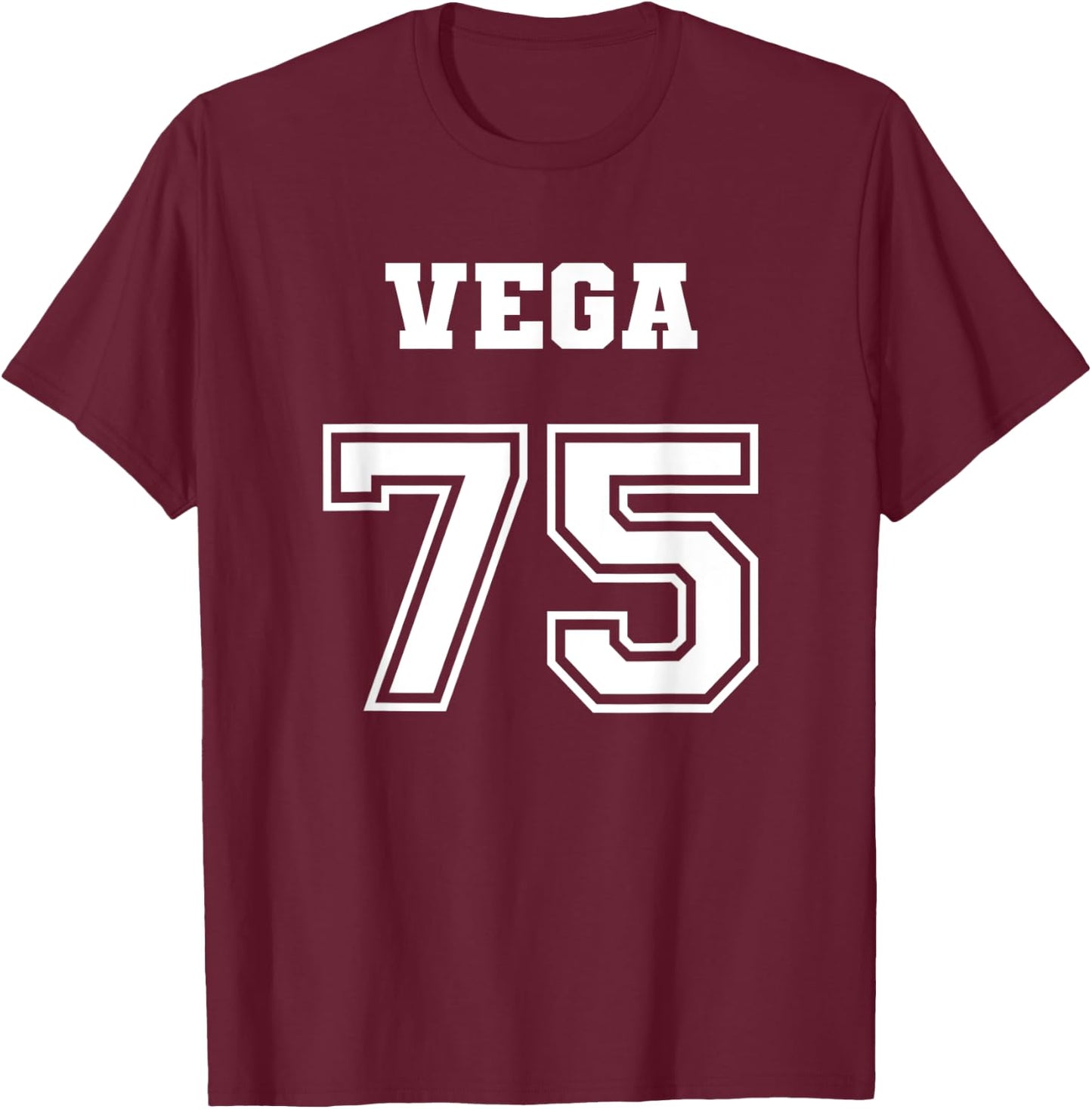 Jersey Style 1975 75 Vega Vintage Drag Racing Car T-Shirt - T-Shirt | Maroon