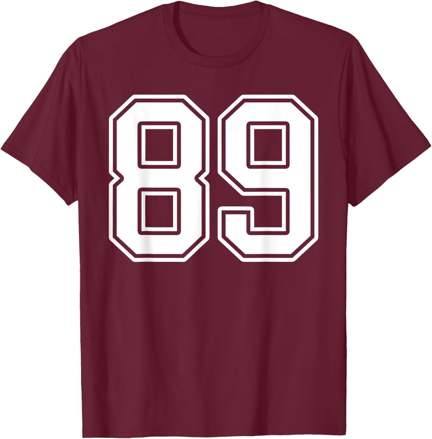 Number 89 Fan Player Jersey Style #89 Men Women Kids T-Shirt - T-Shirt | Maroon