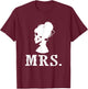 Mrs. Halloween or Day Of The Dead Wedding Bride T-Shirt - T-Shirt | Maroon