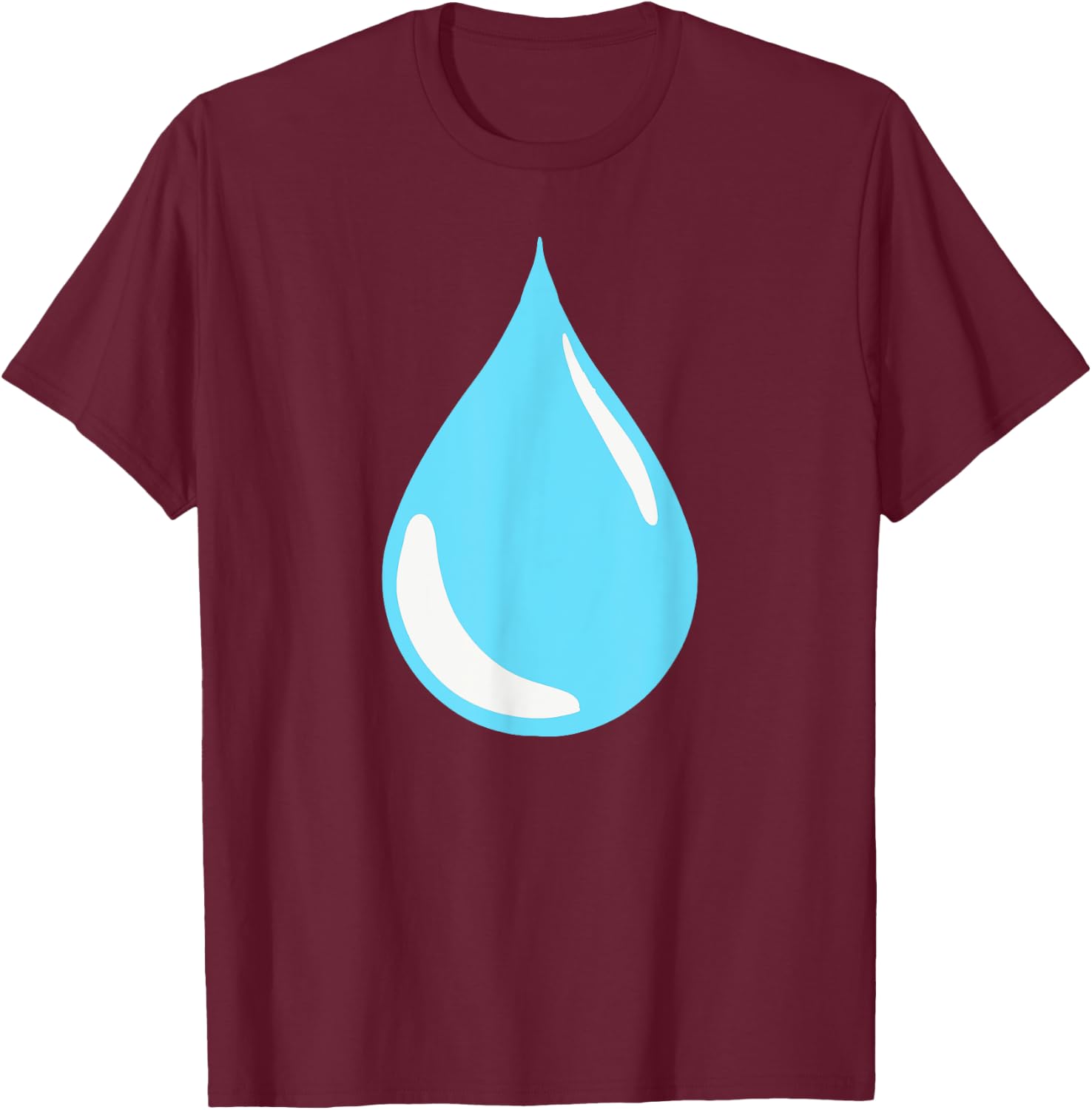 Vintage Water Is Life Minimalist Water Droplet Rain Graphic T-Shirt - T-Shirt | Maroon