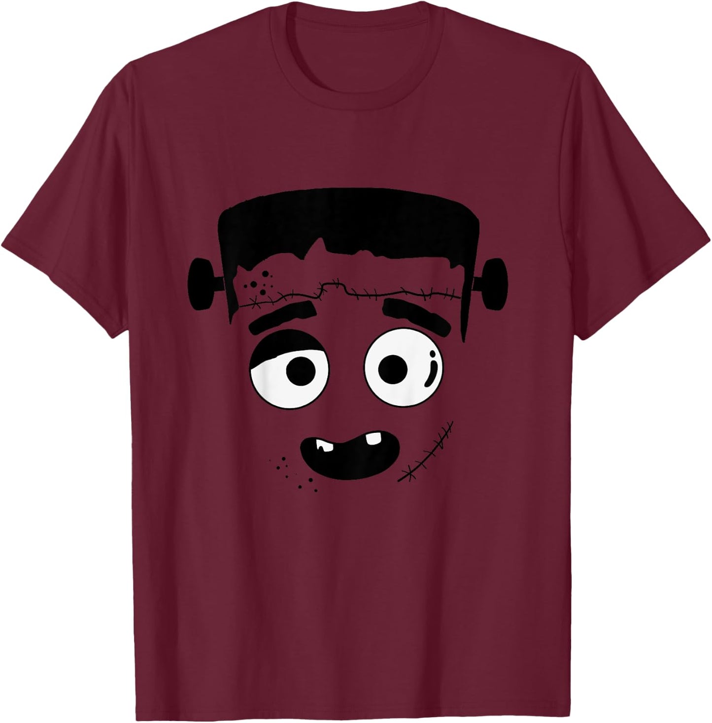 Frankenstein Monster Cool Halloween Costume for Boy Girl Kid T-Shirt - T-Shirt | Maroon