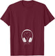 Pregnancy Announcement Vintage Headphones Music Lover T-Shirt - T-Shirt | Maroon