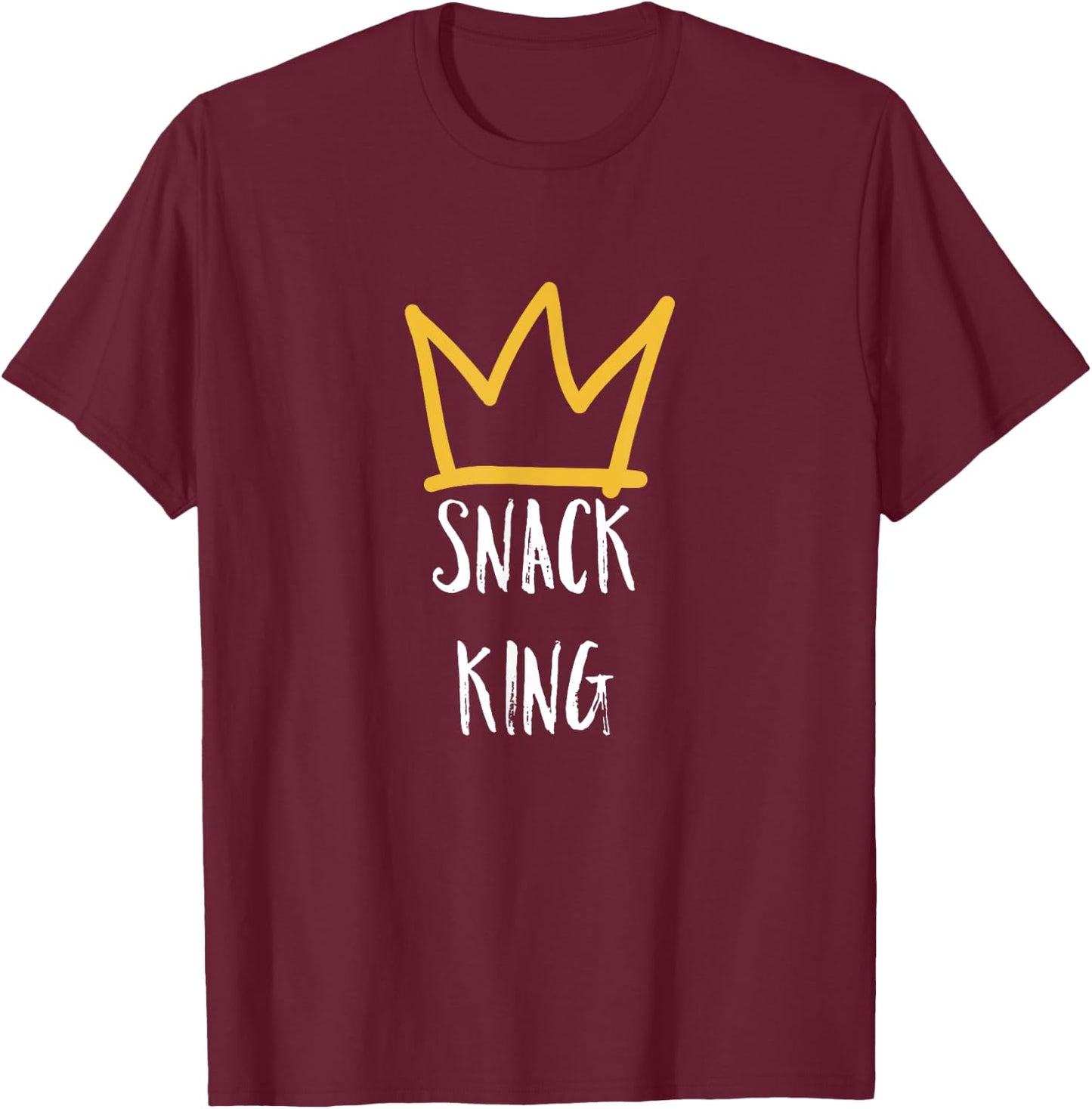 Snack King Funny Snacker Gift T-Shirt - T-Shirt | Maroon