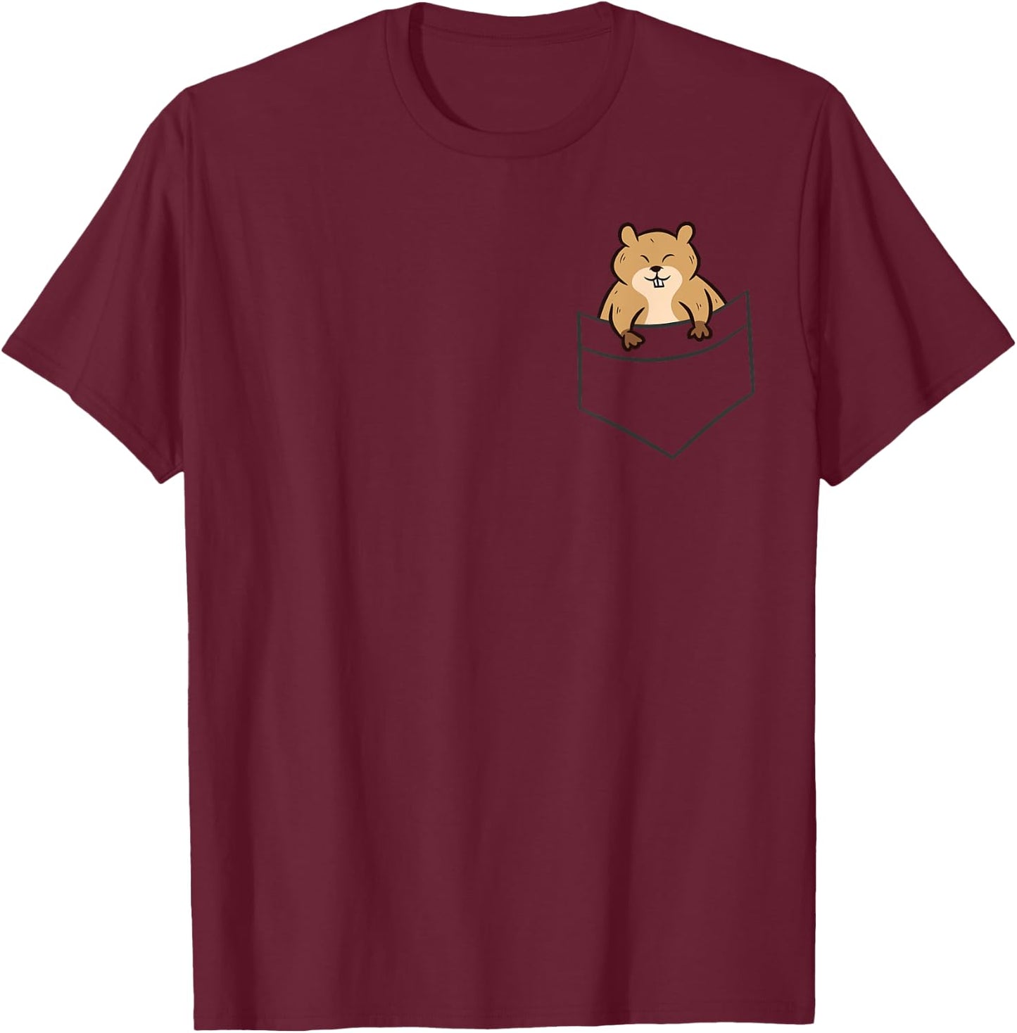 Gopher In The Pocket Cute Pocket Gopher T-Shirt - T-Shirt | Maroon