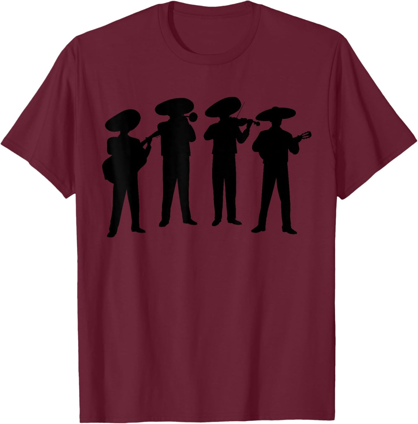 Mariachi Band Quartet Mexican Party Charro Latino Pride T-Shirt - T-Shirt | Maroon