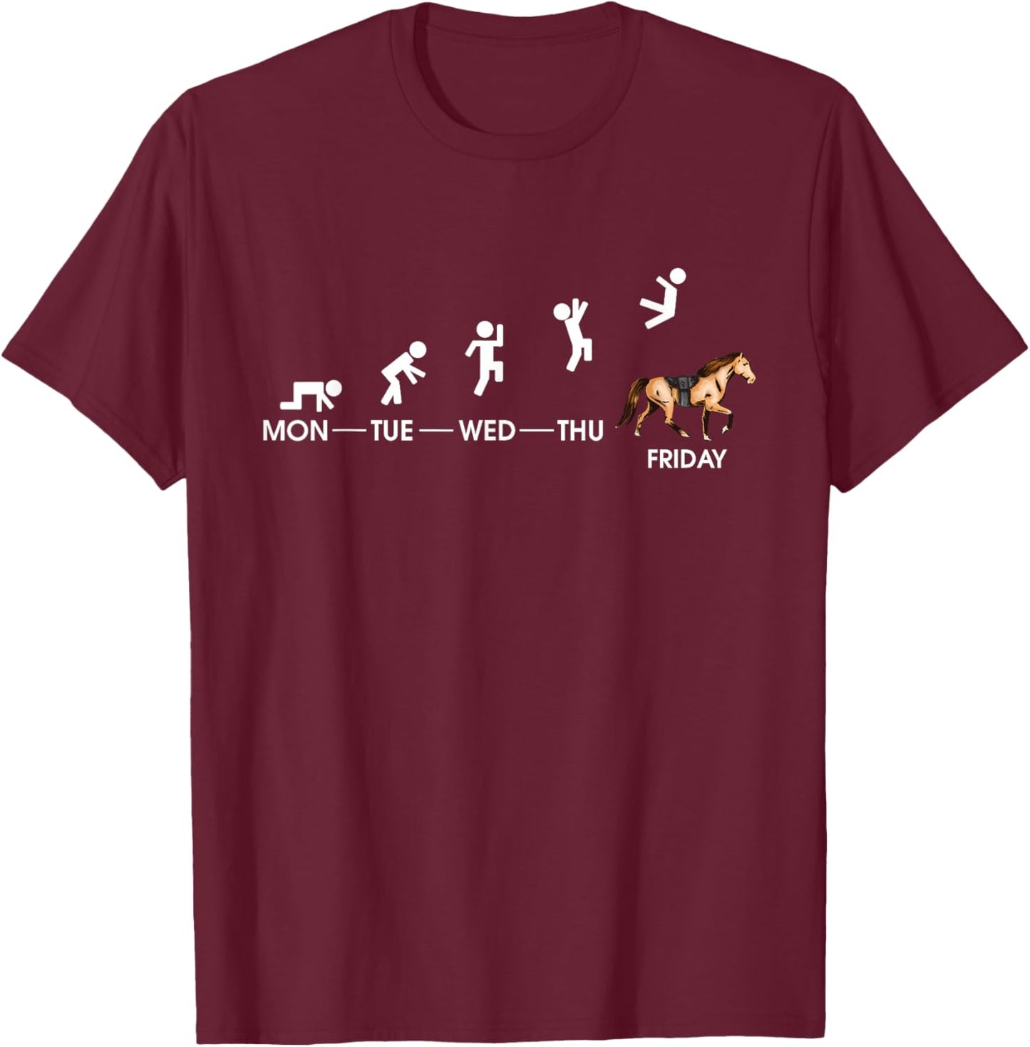 Horses Rider Gifts Equestrian T-Shirt - T-Shirt | Maroon