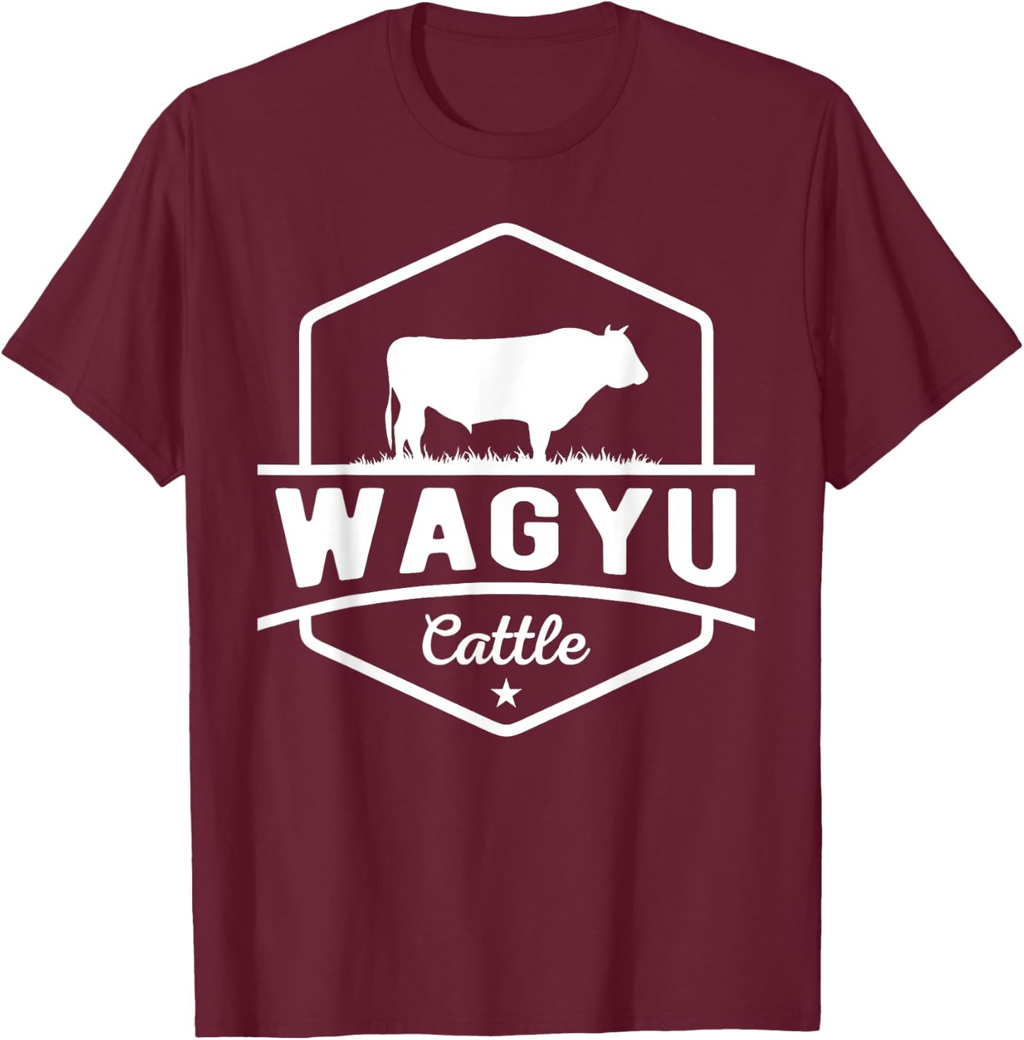Cow Farmer - Wagyu Cattle T-Shirt - T-Shirt | Maroon