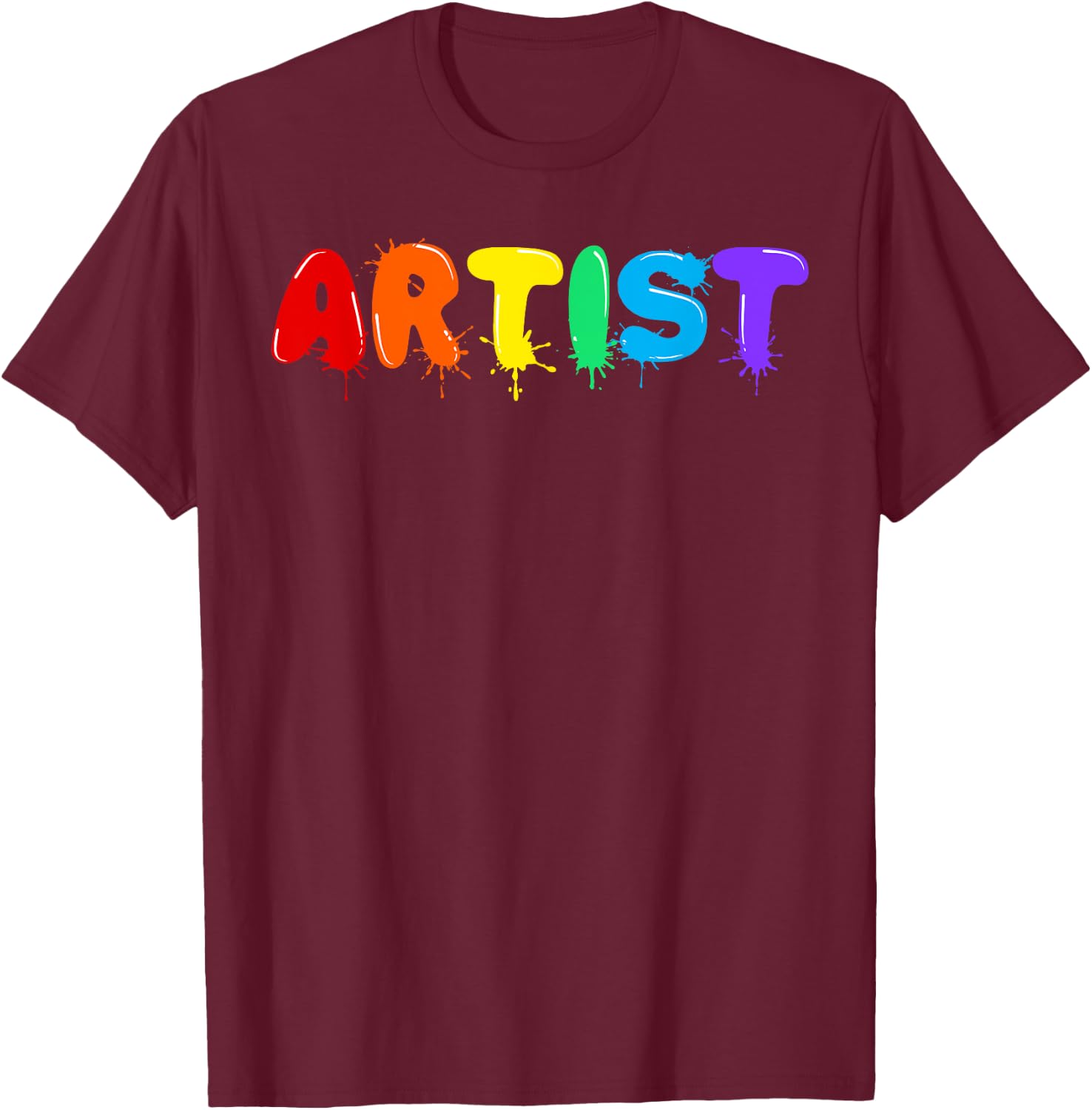 Funny Artist Art Men Women Kids Artsy Drawing Painting Lover T-Shirt - T-Shirt | Maroon