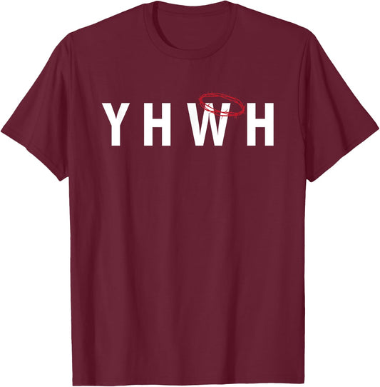 Crown Thorns YHWH Yahweh Christian Jesus Salvation T-Shirt - T-Shirt | Maroon
