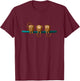 Funny Three Wise Monkeys See Hear Speak No Evil T-Shirt - T-Shirt | Maroon