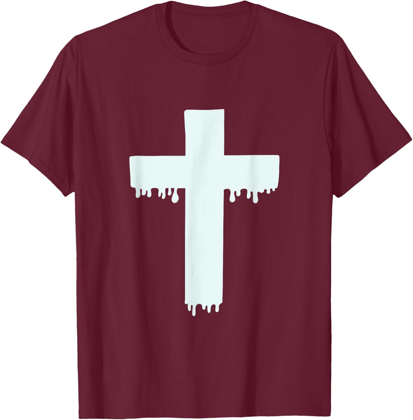Kawaii Pastel Drippy Cross, Gurokaw Japanese Goth Aesthetic T-Shirt - T-Shirt | Maroon