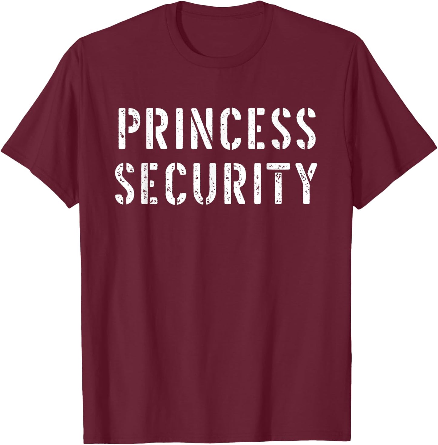 Halloween Dad Mom Daughter Adult Costume Princess Security T-Shirt - T-Shirt | Maroon