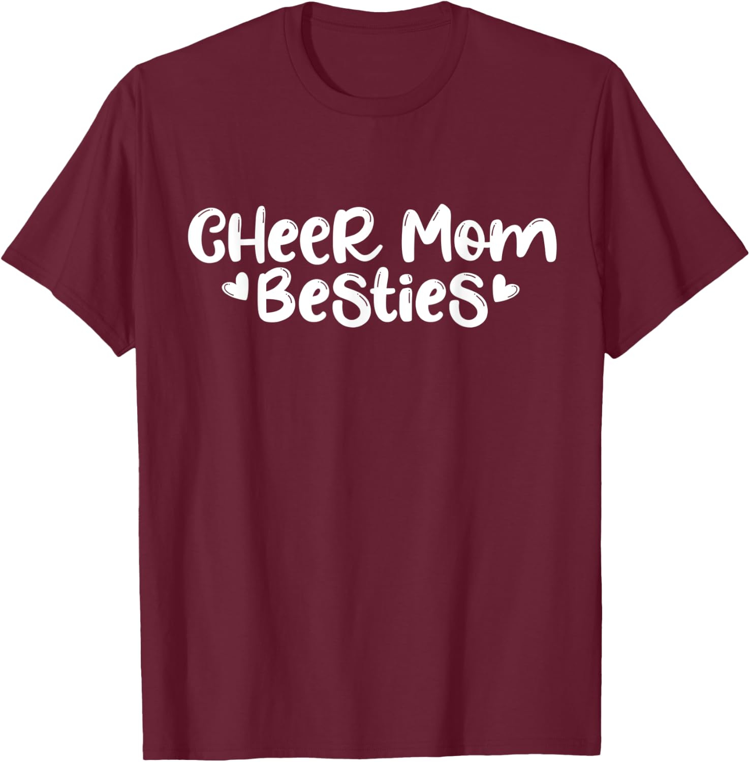 Cheer Mom Besties Shirt Cheerleading Friend Matching Gift T-Shirt - T-Shirt | Maroon