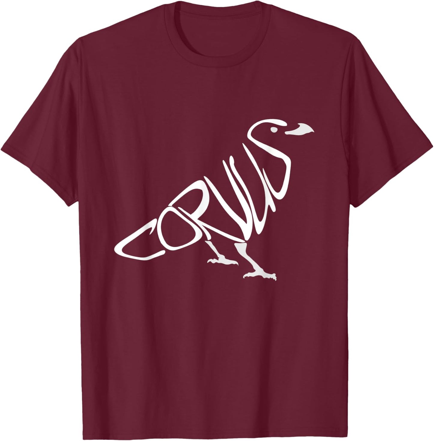 Corvus, Crow, Raven, Jackdaw, Rook, , Men's, Women's T-Shirt - T-Shirt | Maroon