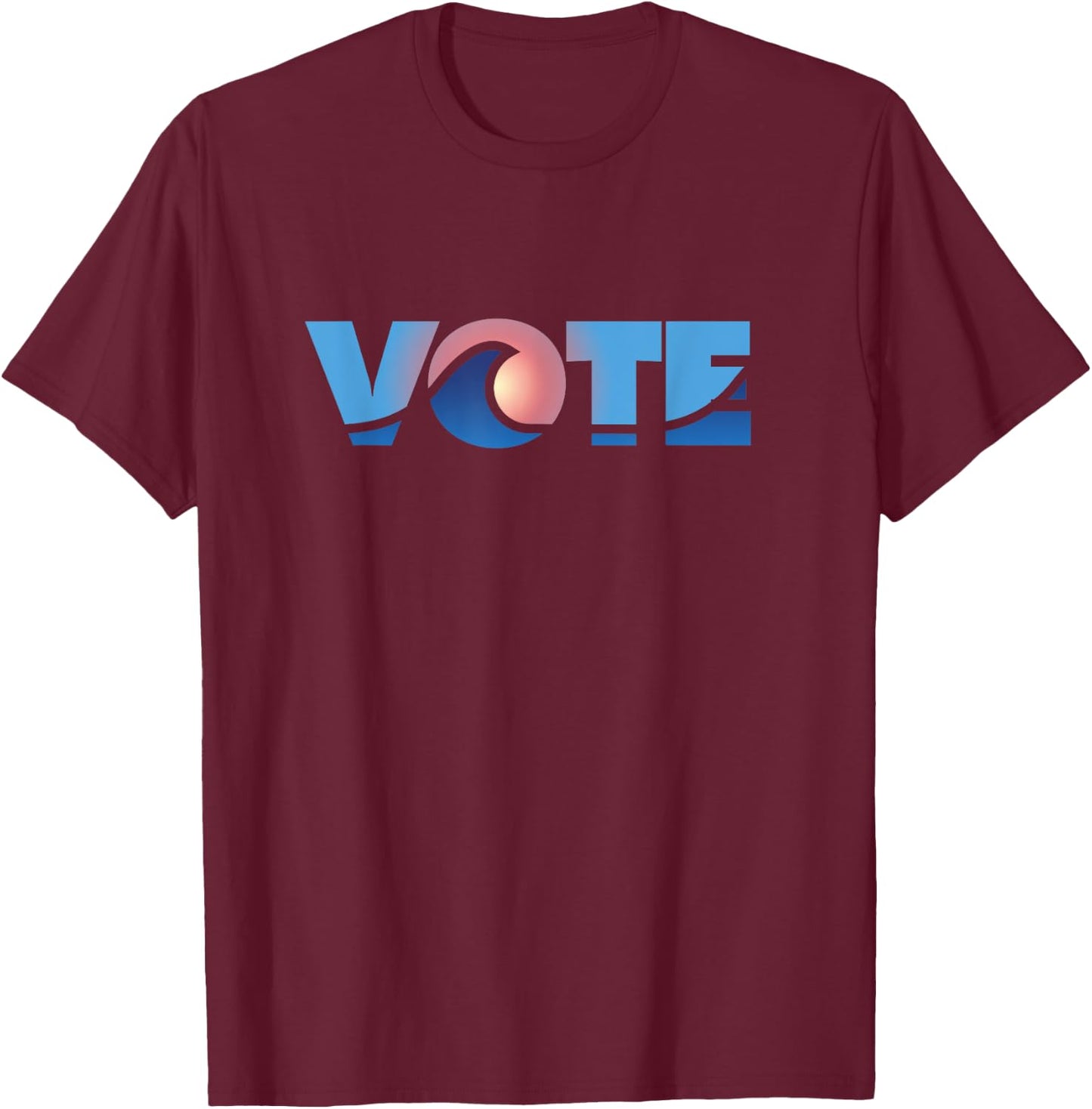Vote Blue Wave Democratic Voter T-Shirt - T-Shirt | Maroon