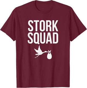 Stork Squad, Matching Labor and Delivery Team T-Shirt - T-Shirt | Maroon