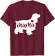 Cocker Spaniel Mother's Day Mum Dog Mum Paw Lover T-Shirt - T-Shirt | Maroon