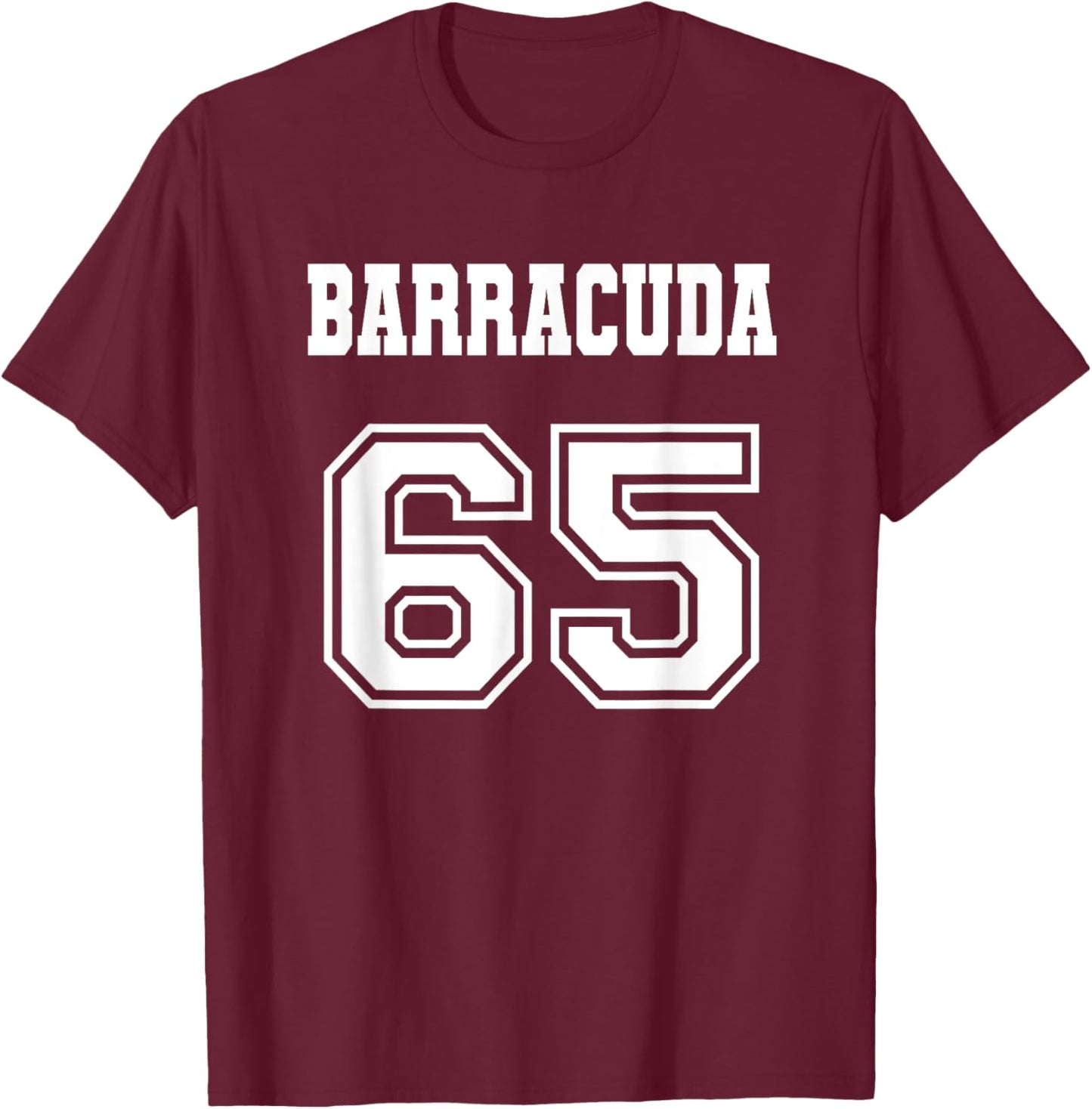 Jersey Style Barracuda 65 1965 Old School Muscle Car Fishing T-Shirt - T-Shirt | Maroon