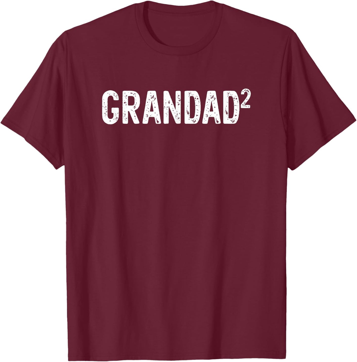 Second Time Grandad Again 2nd Power Baby Announcement T-Shirt - T-Shirt | Maroon