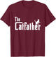 The Catfather Cat Owner Cat Lover Cat Dad T-Shirt - T-Shirt | Maroon