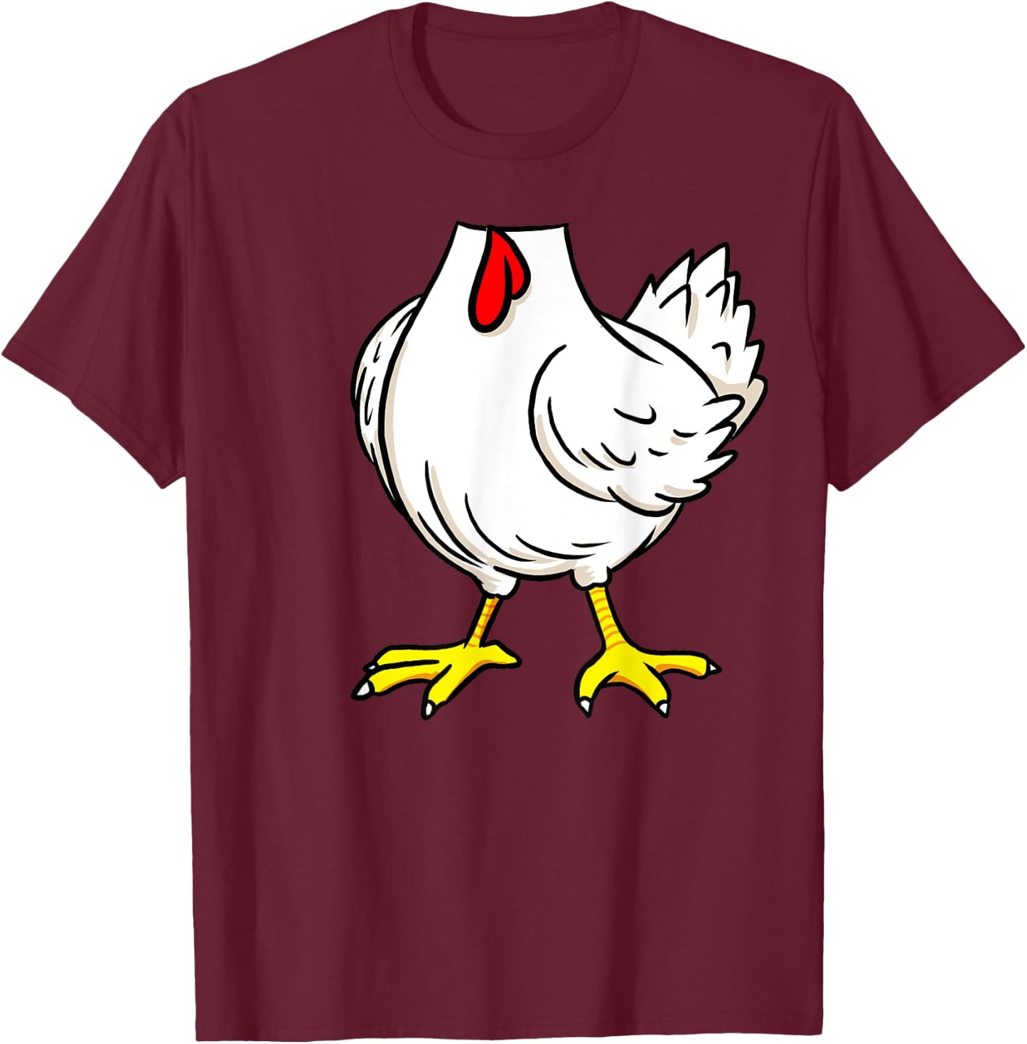 Chicken Costume Funny Farm Animal Halloween T-Shirt - T-Shirt | Maroon