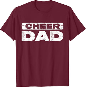Cheer Dad Shirt Men Fathers Day Cheerleading Dad T-Shirt - T-Shirt | Maroon