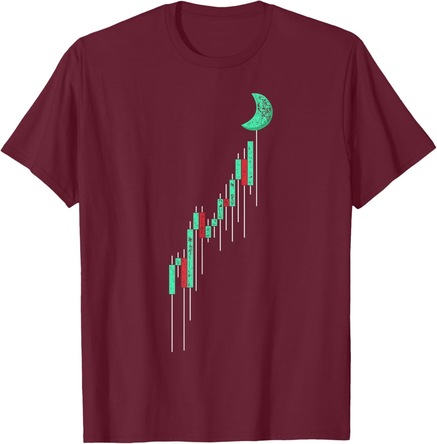 Crypto Currency Hodl Vintage Bull Market Chart To The Moon T-Shirt - T-Shirt | Maroon