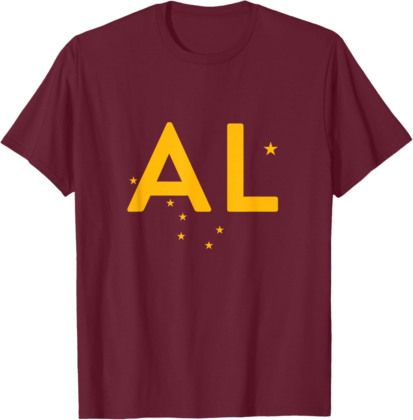 AL - Alaska Three Part Combo Design - Alaskan Flag Part 1 T-Shirt - T-Shirt | Maroon
