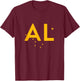 AL - Alaska Three Part Combo Design - Alaskan Flag Part 1 T-Shirt - T-Shirt | Maroon