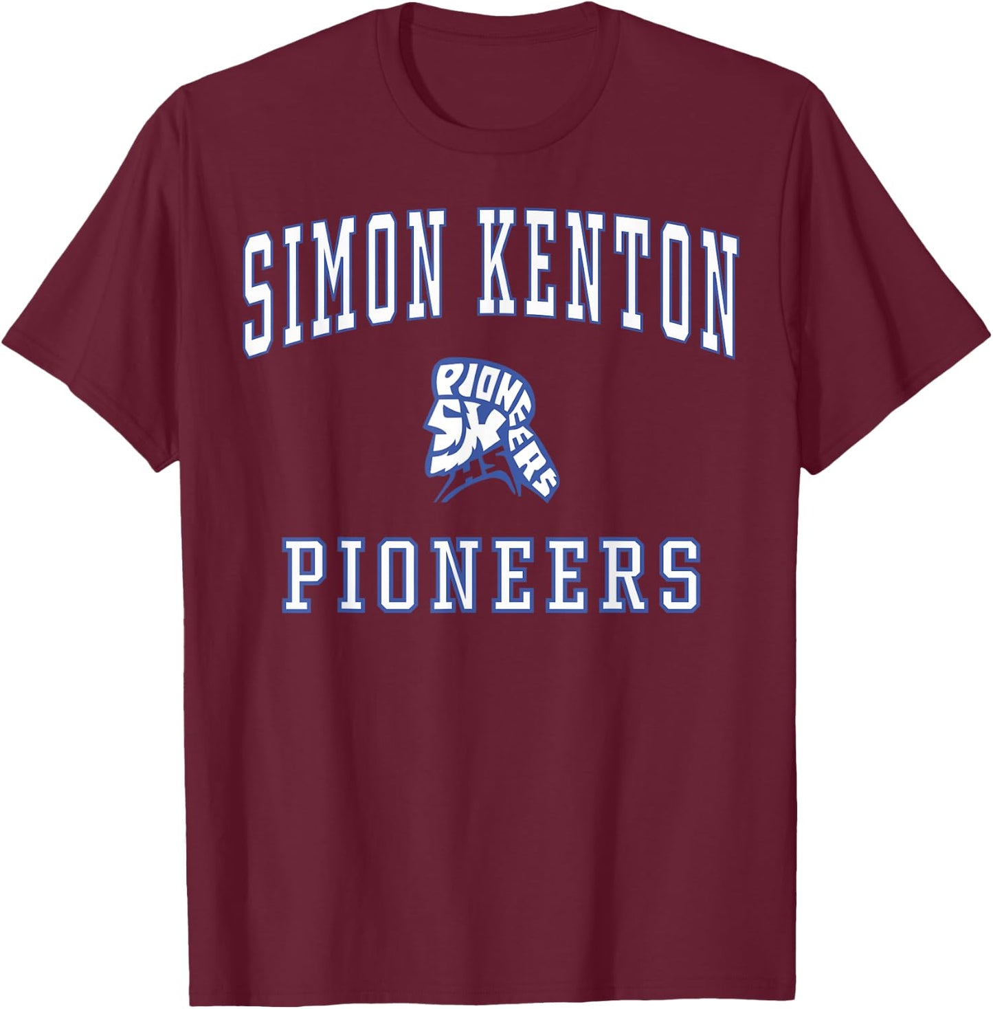 Simon Kenton High School Pioneers C1 T-Shirt - T-Shirt | Maroon