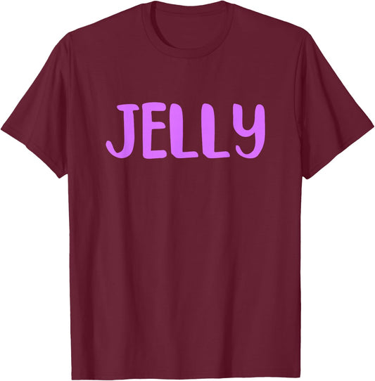 Peanut Butter & Jelly PB&J Matching Couple Halloween Costume T-Shirt - T-Shirt | Maroon