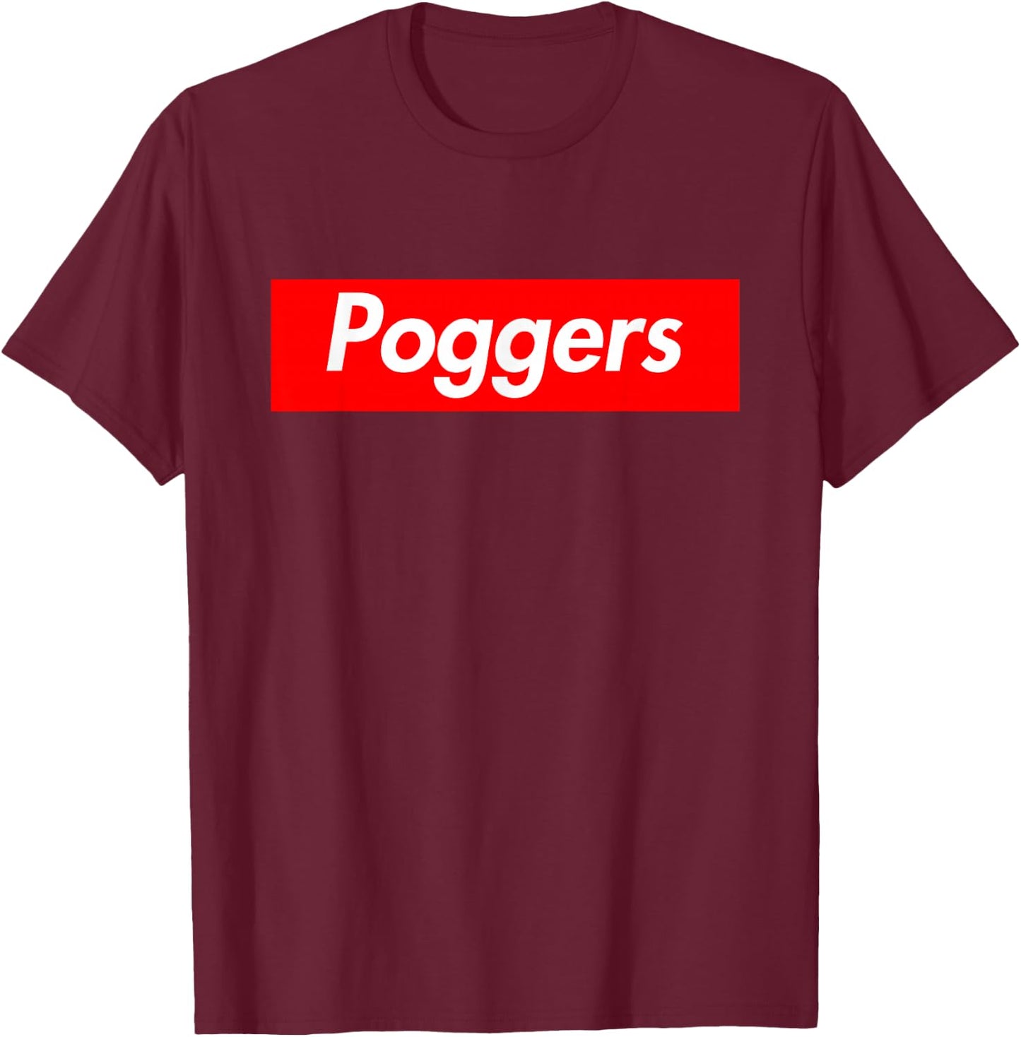 Poggers Frog Meme T-Shirt - T-Shirt | Maroon
