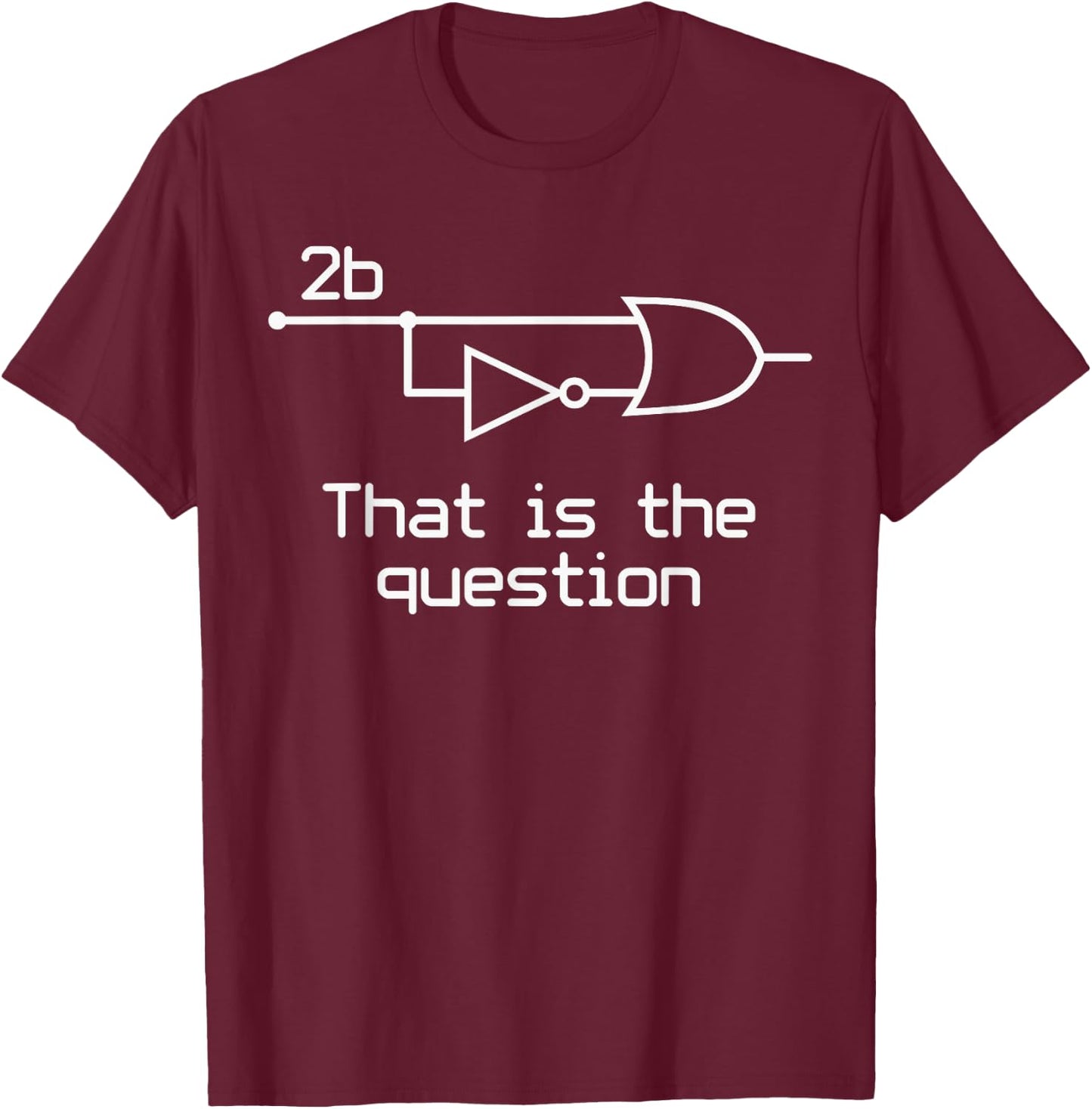 14th Floor Apparel Vintage To Be Or Not To Be Electrical Engineer Circuit Gift Dark Black Adult T-Shirt - T-Shirt | Maroon