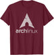 Arch Linux lover tagline and Logo Open Source Os T-Shirt - T-Shirt | Maroon
