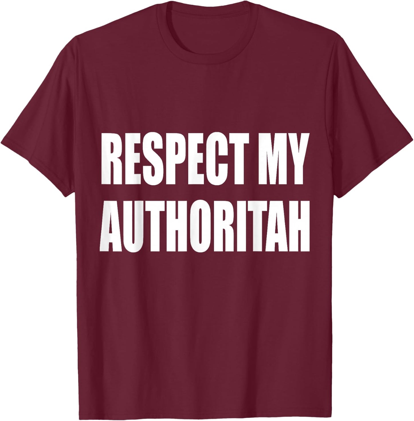 RESPECT MY AUTHORITAH Groomparty Stagparty Groom cartoon men T-Shirt - T-Shirt | Maroon