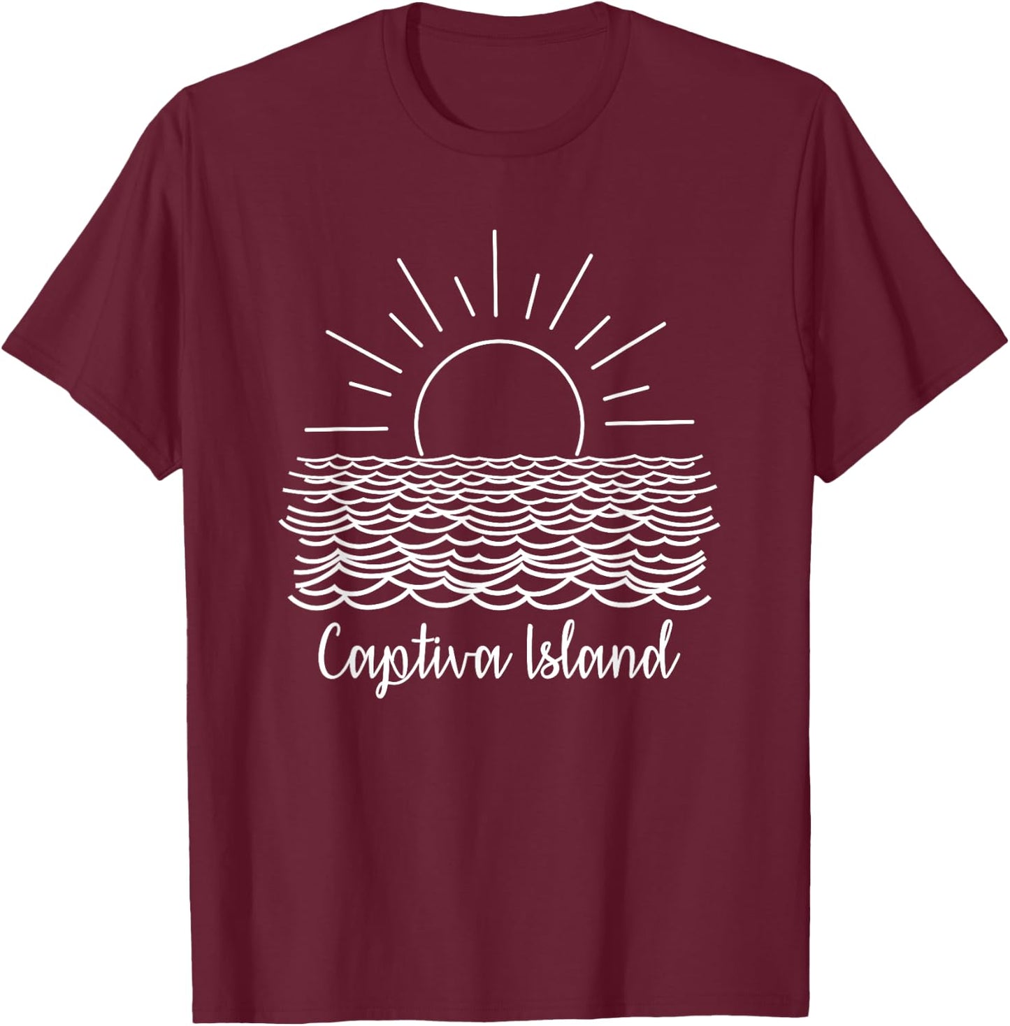 Captiva Island Souvenir or Group Vacation Gift T-Shirt - T-Shirt | Maroon