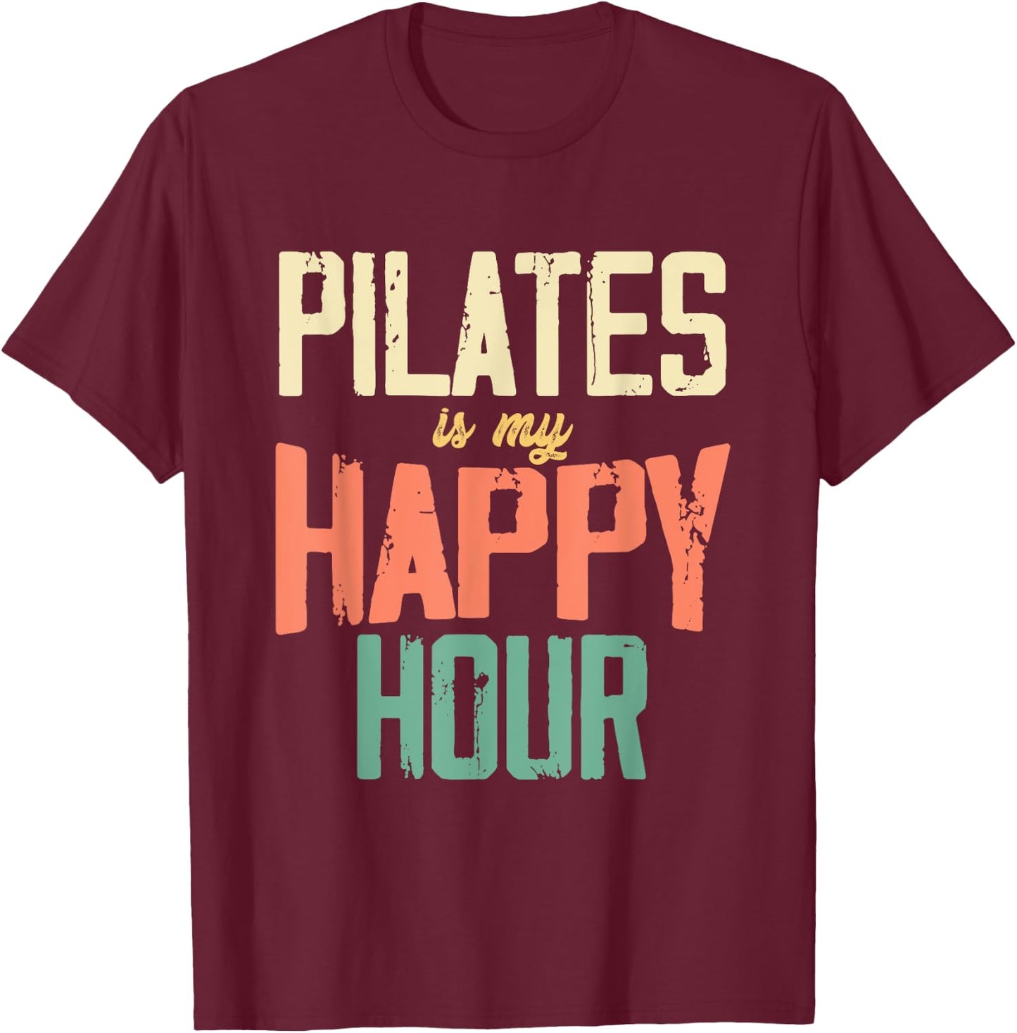 Pilates Sports Fitness Exercise Training Workout Instructor T-Shirt - T-Shirt | Maroon