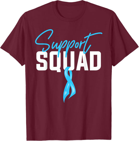 Prostate Cancer Support Squad T-Shirt - T-Shirt | Maroon