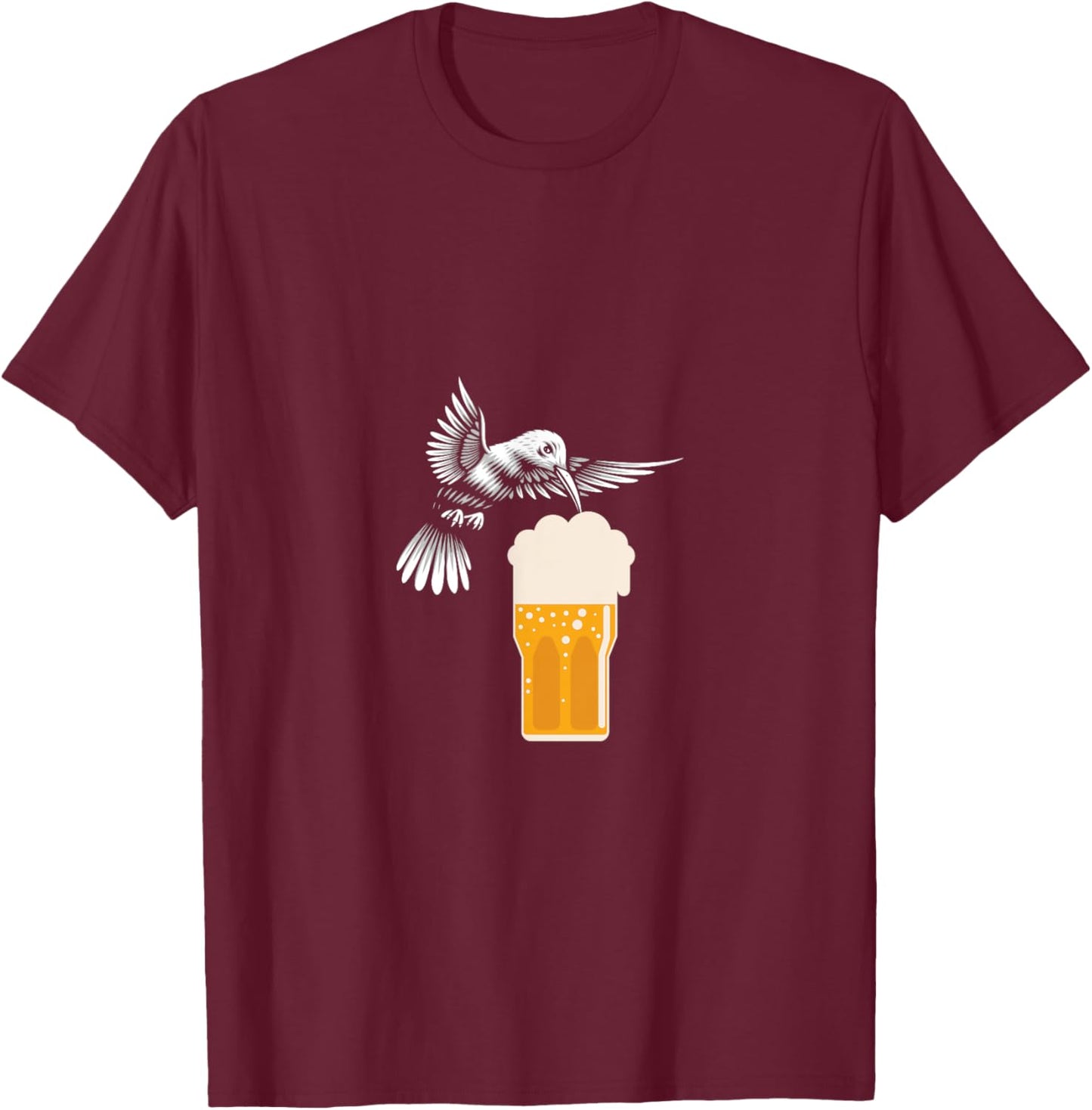 Hummingbird Beer Hummingbird Gift Bird Lover T-Shirt - T-Shirt | Maroon