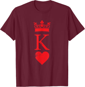 King of Hearts Halloween Costume Vintage Poker Cards King T-Shirt - T-Shirt | Maroon