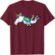Funny Unicorn Sports Skydiving Magical Parachuting Skydiver T-Shirt - T-Shirt | Maroon