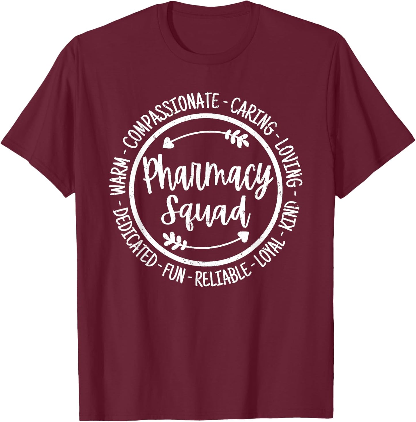 Pharmacy Squad Life Pharmacist Rx Tech Appreciation Vintage T-Shirt - T-Shirt | Maroon