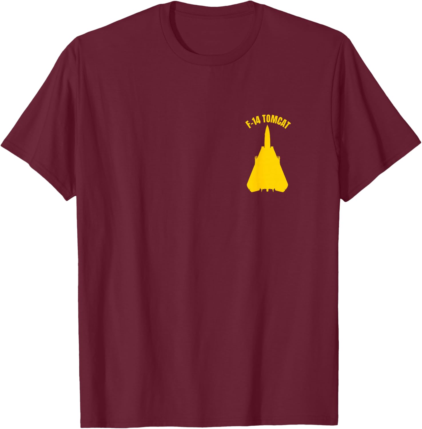 F-14 Tomcat Fighter Jet Military Aircraft Design T-Shirt - T-Shirt | Maroon