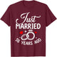Just Married 58 Years Ago 58th Wedding Anniversary Marriage T-Shirt - T-Shirt | Maroon